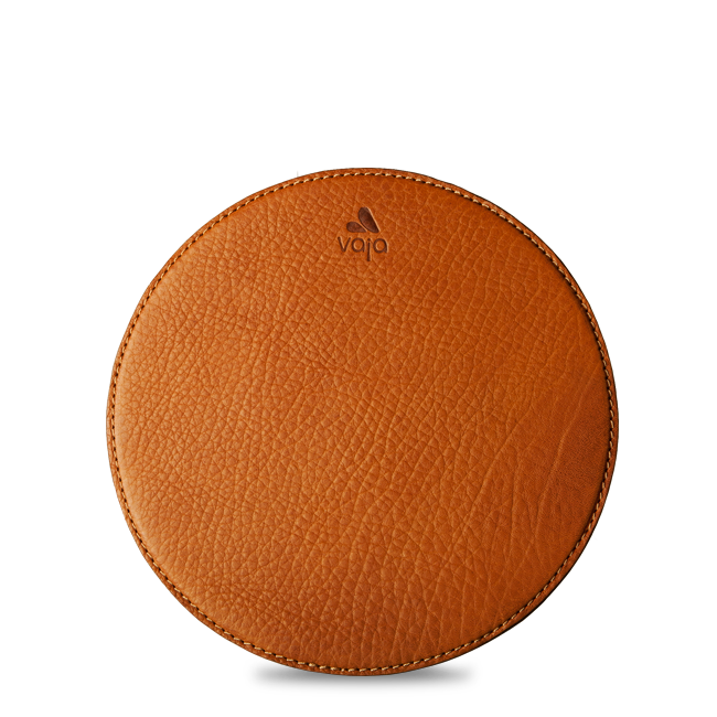 Leather Round Mouse Pad - Vaja