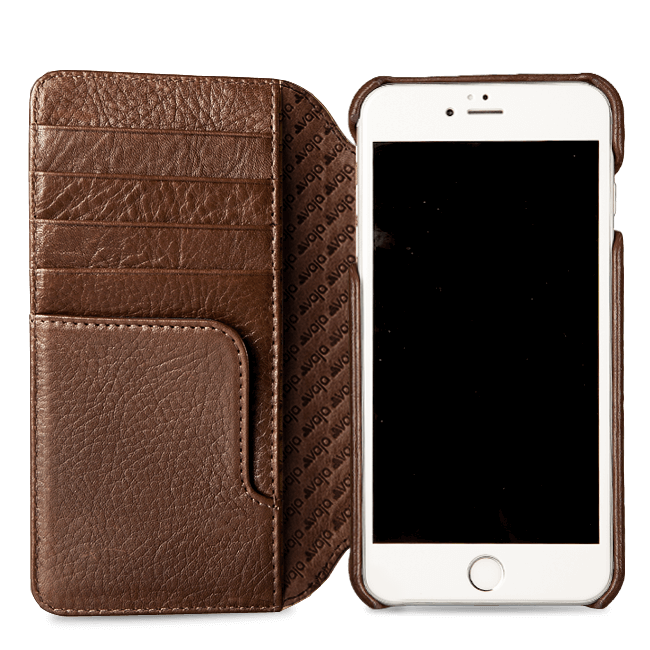 Wallet Agenda iPhone 8 Plus Leather Case - Vaja