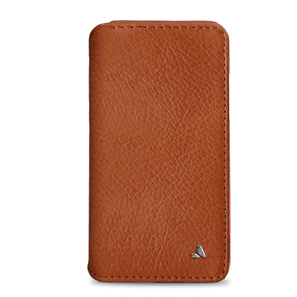 Wallet Agenda iPhone X / iPhone Xs Leather Case - Bridge Saddle Tan