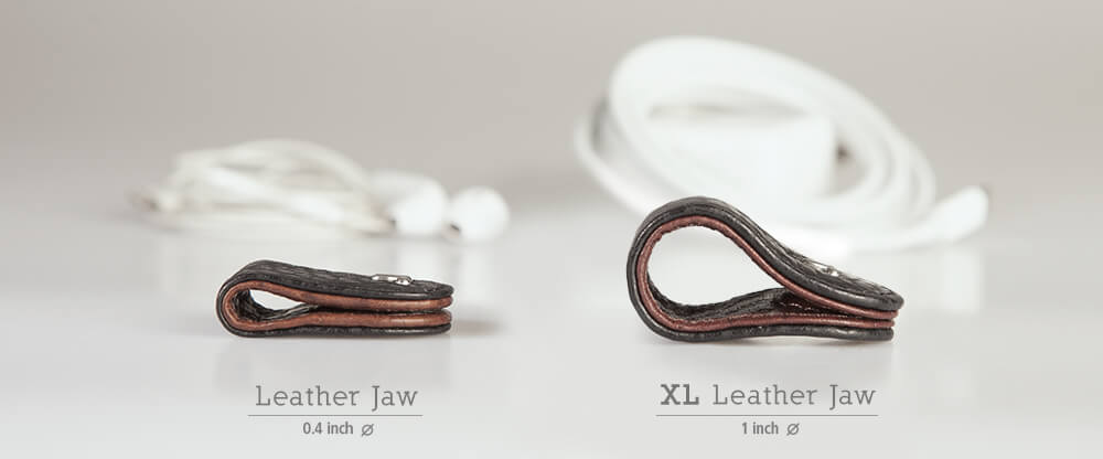 XL Leather Jaws Cable Holder - Vaja